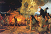 Burning of relics of St. Sava (Paja Jovanović, oil on canvas)